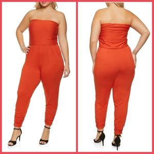Soft Knit Strapless Jumpsuit